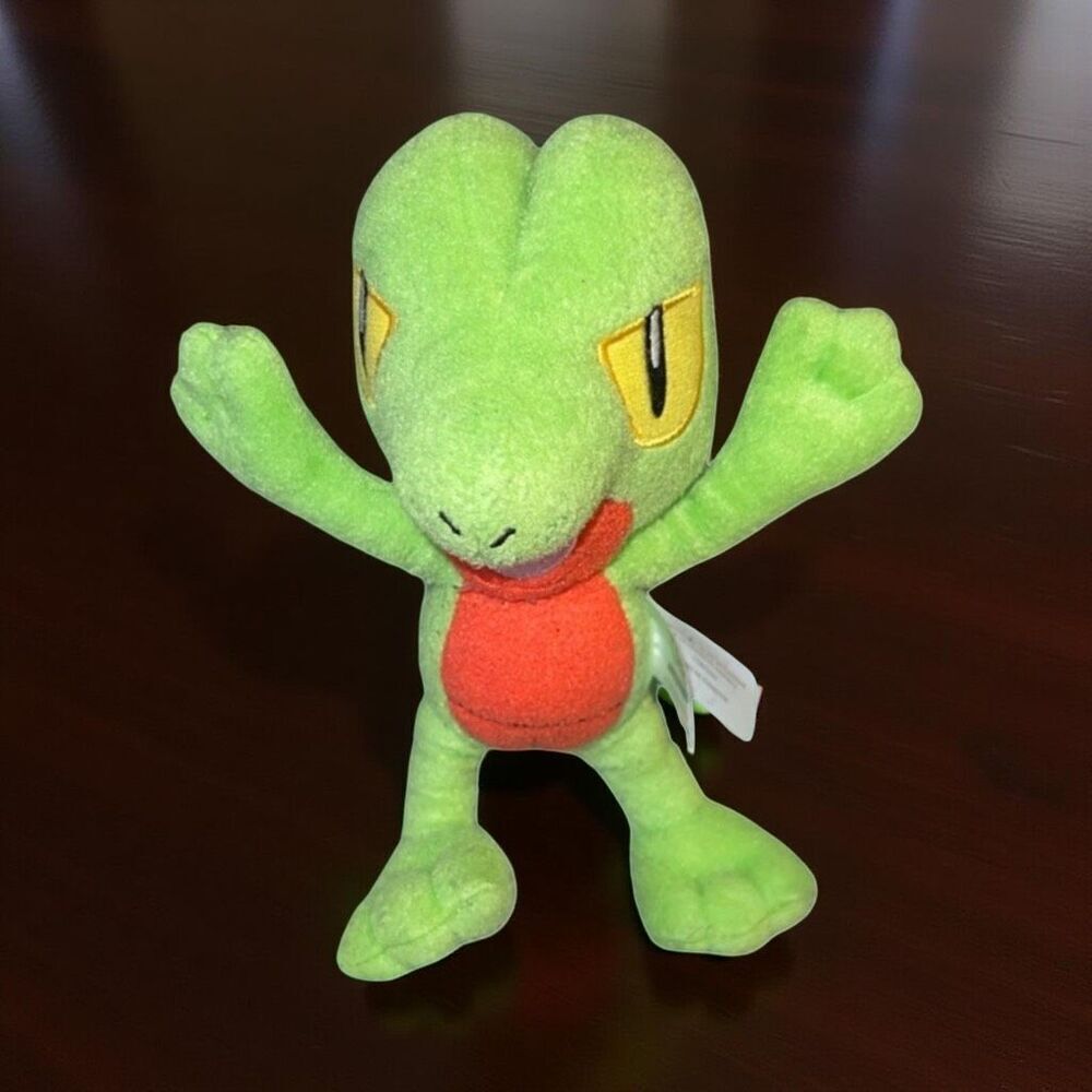 TOMY Pokemon Official & Premium Quality Treecko Plush Stuffed Toy 7” P24